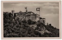 Baden, Werbekarte Schloss Schartenfels Restaurant, gel. 1929