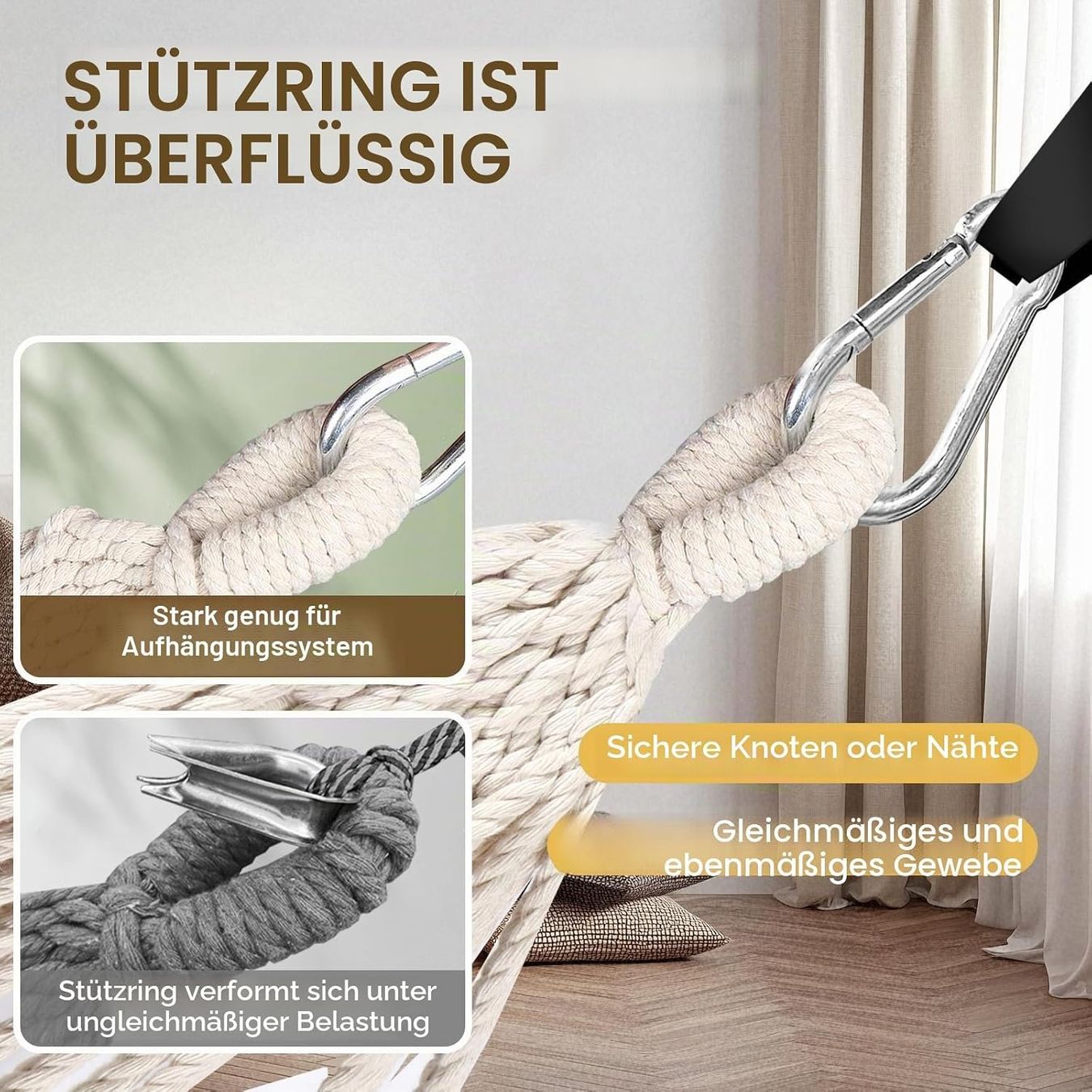 Amache: Hängematte Baumwolle Baumgurte Reisetasche Camping – Nuovo e nell'imballaggio originale da St. Gallen venduto da sch_zsz7 4