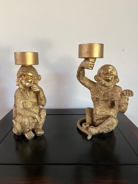 Kerzenständer: Kerzenständer Affe gold – Gebraucht aus Lohn-Ammannsegg von nad_nzl8