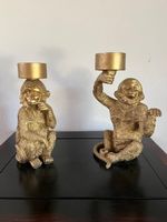 Kerzenständer Affe gold