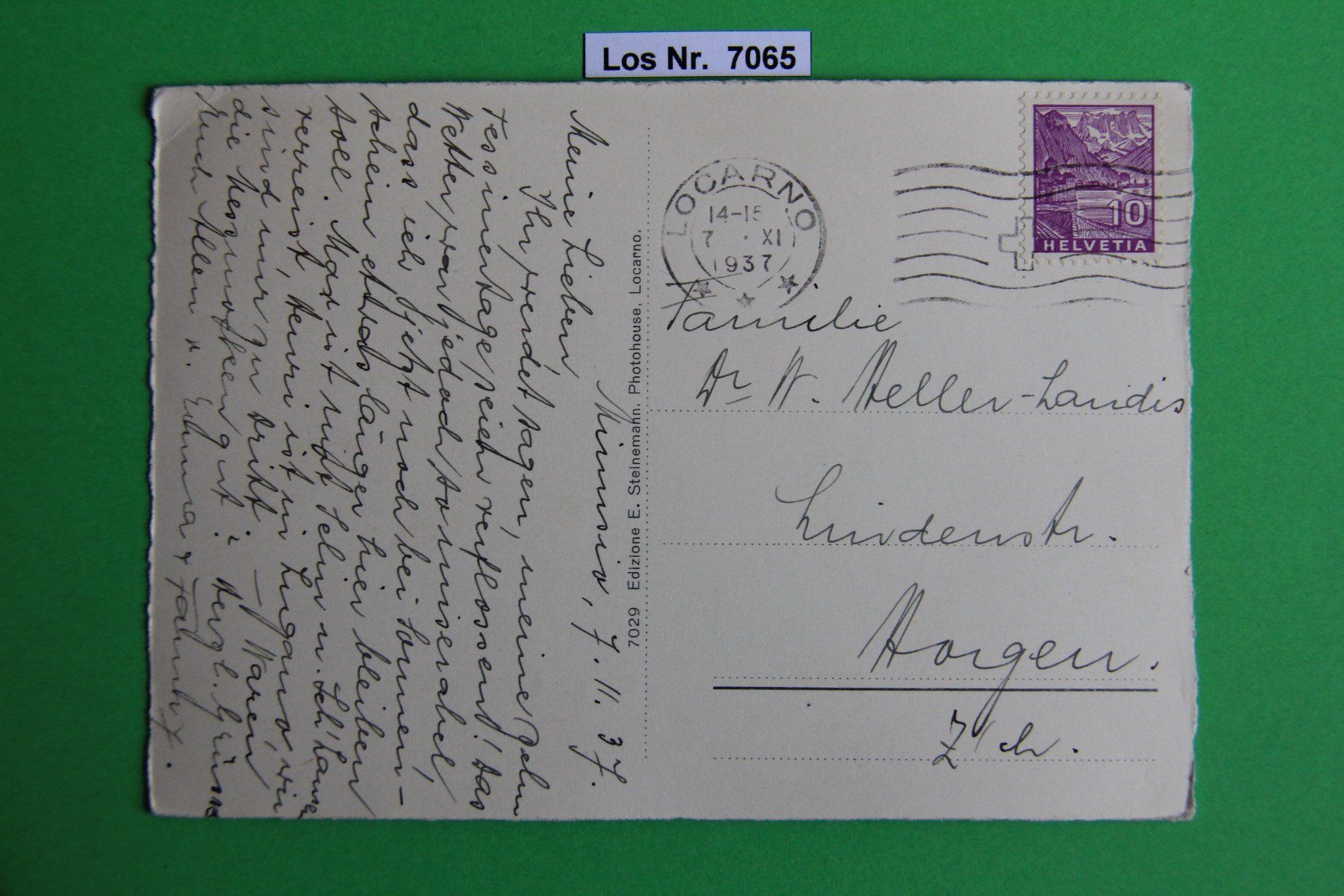 Cartoline postali: CH Ansichtskarte Locarno 30iger Jahre               Los 7065 – Usato da Volken venduto da jukon65 1