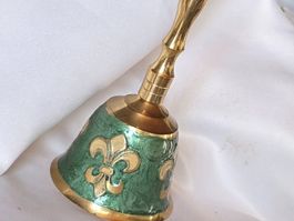 Tischglocke Messing emallierte Antiquten Sammelstück
