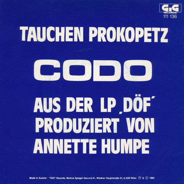 Schallplatten: Tauchen Prokopetz: Codo 7" – Gebraucht aus Steinhausen von Vilivinili