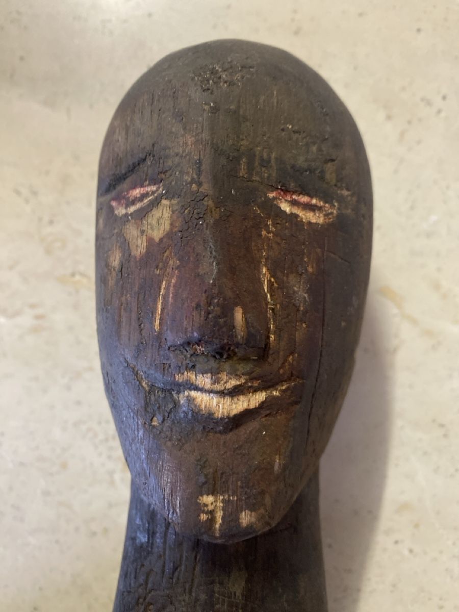 Statuette: 3 Holzfiguren, geschnitzt, Afrika – Usato da Weggis venduto da Massahans 4