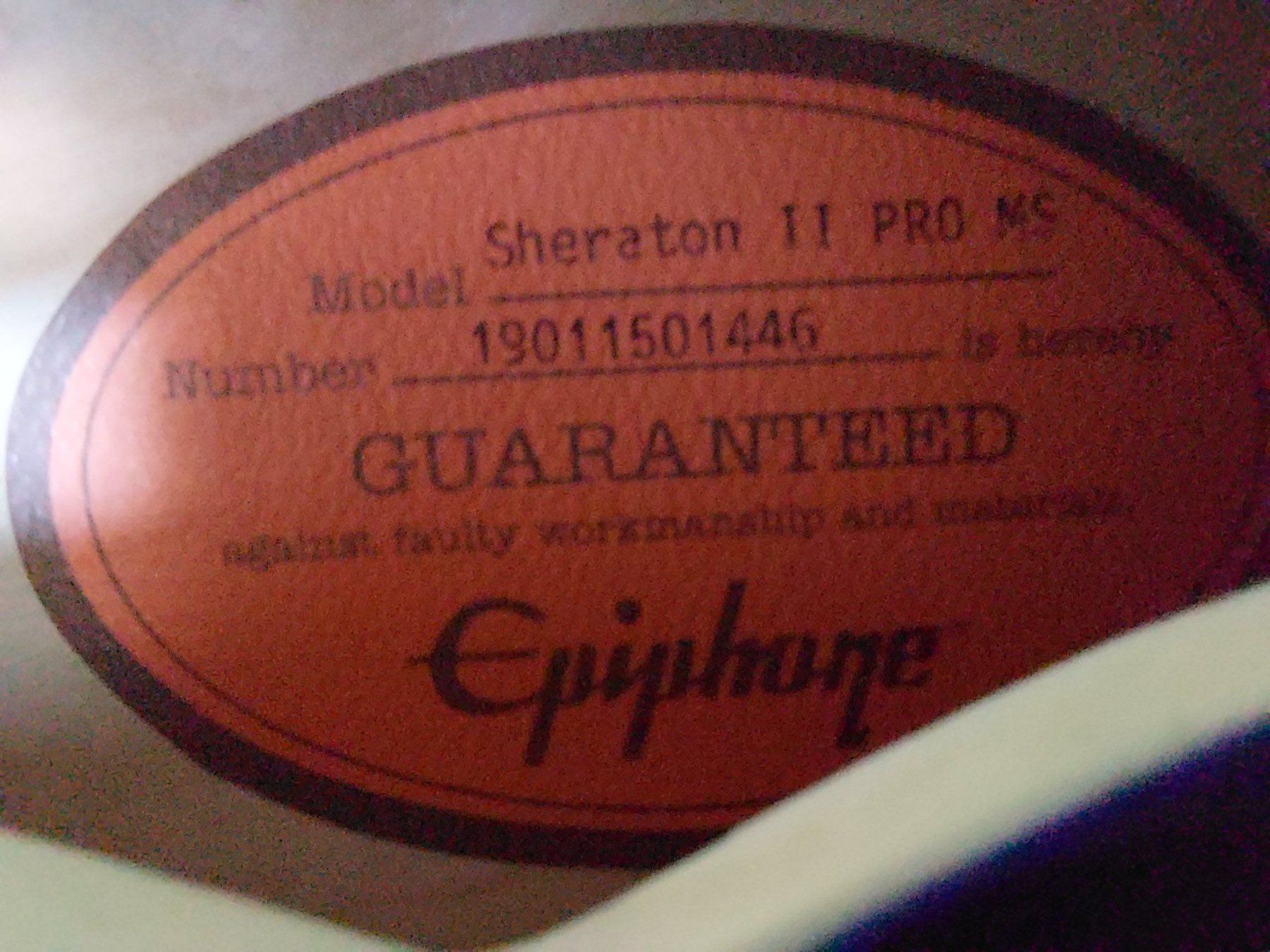 Epiphone Strumenti musicali: Epiphone Sheraton 11 Pro E-Gitarre – Nuovo (secondo la descrizione) da Arlesheim venduto da wiesengruen 2