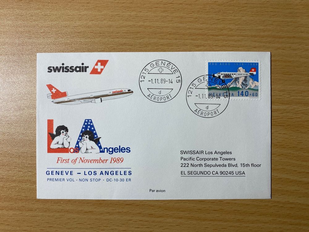 Swissair Erstflug Genf - Los Angeles 1989 | Kaufen auf Ricardo