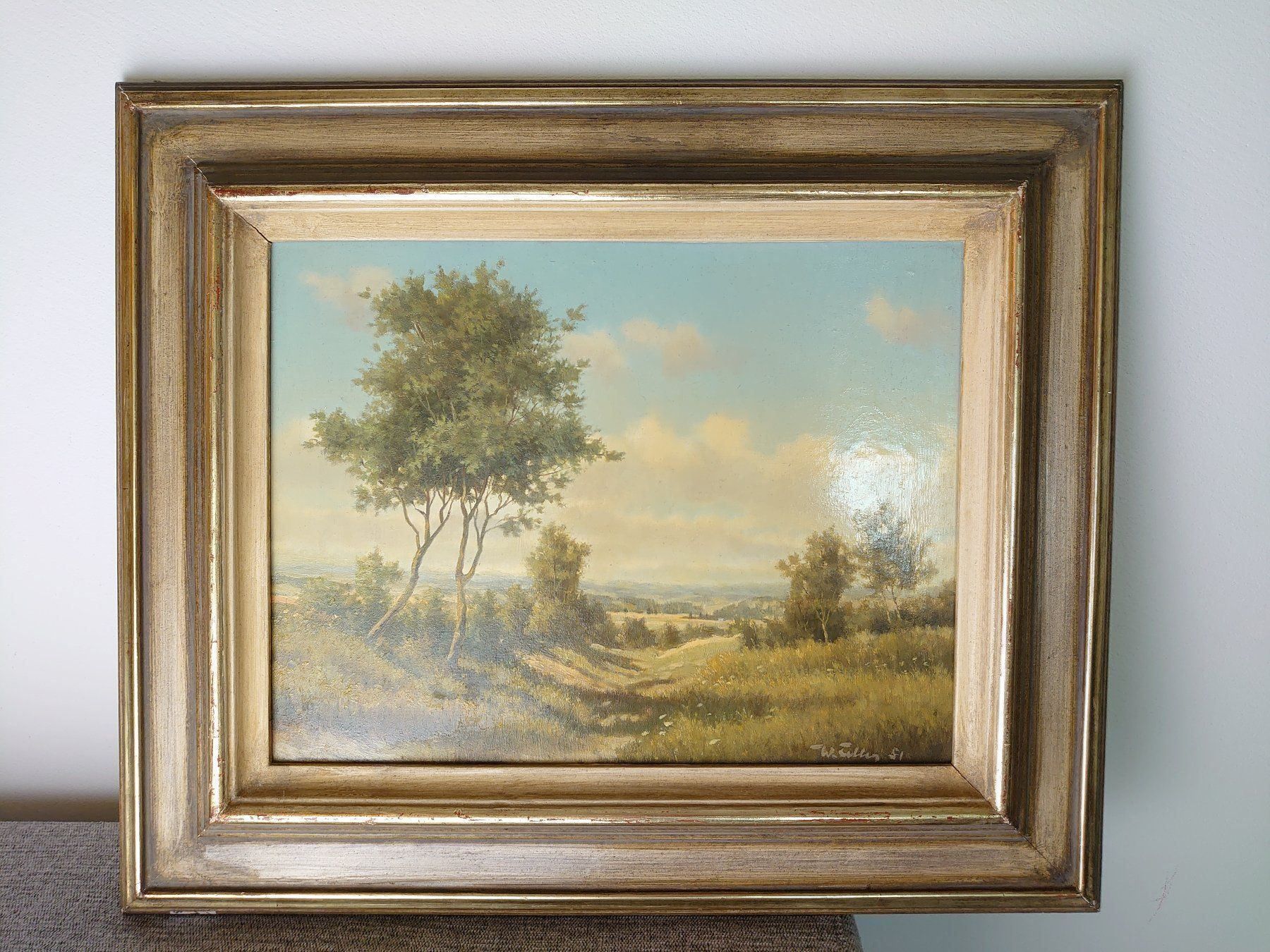 Gemälde: Landschaftsbild W. Feller 1951 – Gebraucht aus Zürich von mobilix