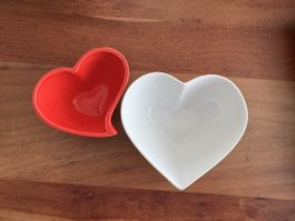 2er Set Herzschalen