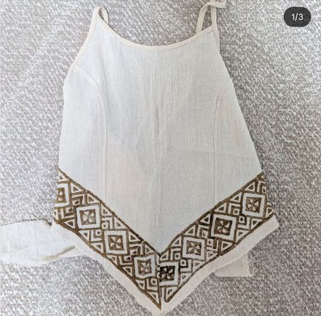 Top in cotone organico stampato a mano