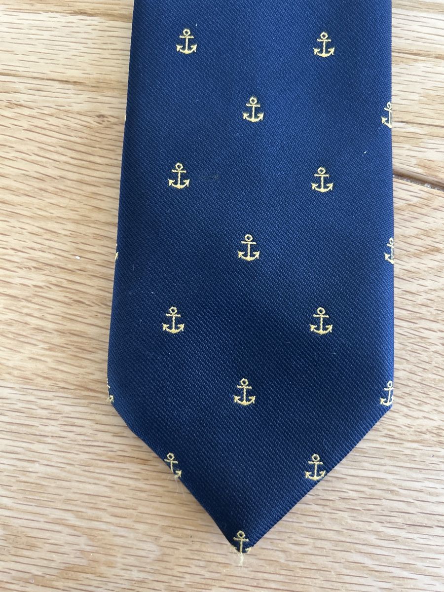 Cravatte: TRAFFIC Krawatte, Dunkelblau mit Ankern ⚓, Polyester – Usato da Veltheim AG venduto da Born73tanzen 1