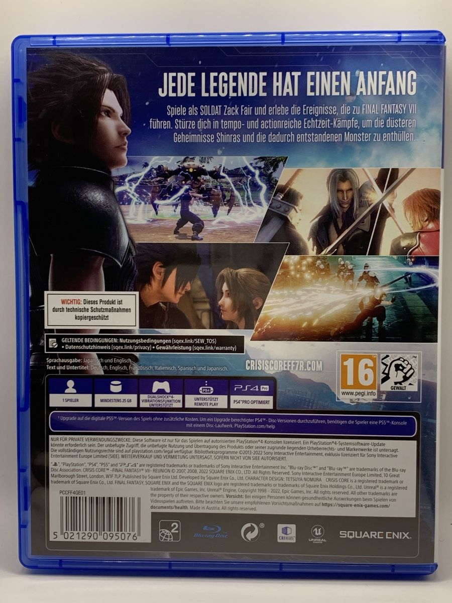 Sony Giochi: Crisis Core: Final Fantasy VII Reunion - PS4 – Usato da Ostermundigen venduto da RG-Collector 1