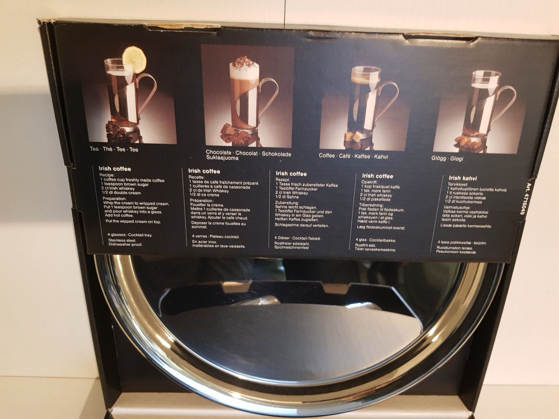 Bicchieri: Menu Danish Steel House Kaffeegläser mit Tablett Set – Usato da Münchenstein venduto da tsp01 3