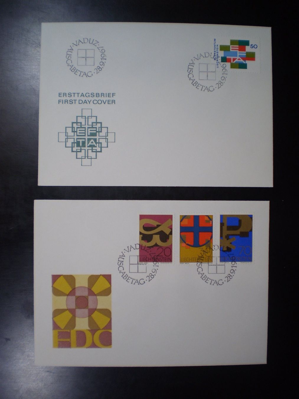 Tutti i francobolli: Briefmarken /  FDC Liechtenstein – Usato da Lenzburg venduto da strebeck 7