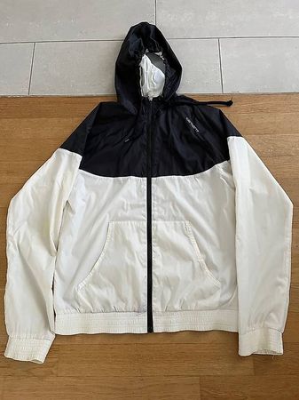 Carhartt Windbreaker Jacke schwarz/weiß mit Kapuze  Größe M
