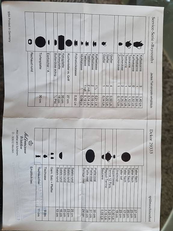 Seltmann Set di piatti: Seltmann Weiden      Service-Serie "Beyreuth" – Nuovo (secondo la descrizione) da Hittnau venduto da Spillo16 1