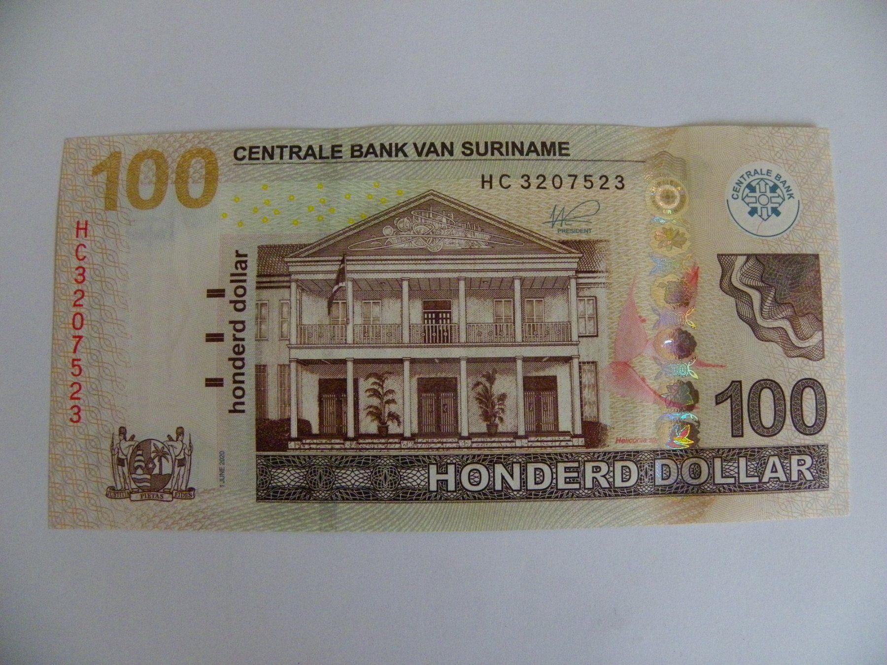 Banconote: Suriname 100 Dollars 2020, P-166e, UNC – Nuovo (secondo la descrizione) da Untersiggenthal venduto da Gas61