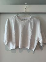 Zara Basic Crop Top, weiss.