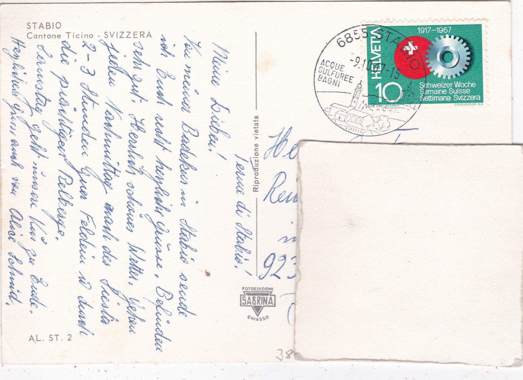 Cartoline postali: Stabio 1967 – Usato da Herisau venduto da Lisegrat2008 1