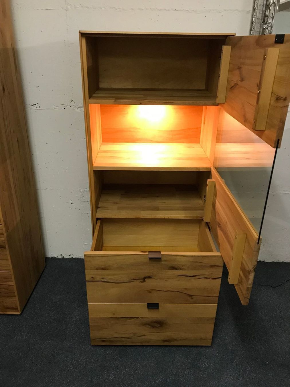 Vetrine: Vitrine ZERRO Wildkernbuche massiv 60 cm – Nuovo (secondo la descrizione) da Unterentfelden venduto da moebelrufli 3