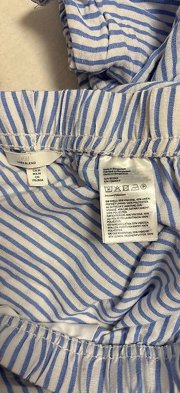 Pantaloni: blau-weisse Leinenhose – Usato da Chur venduto da gio_6rlp 2