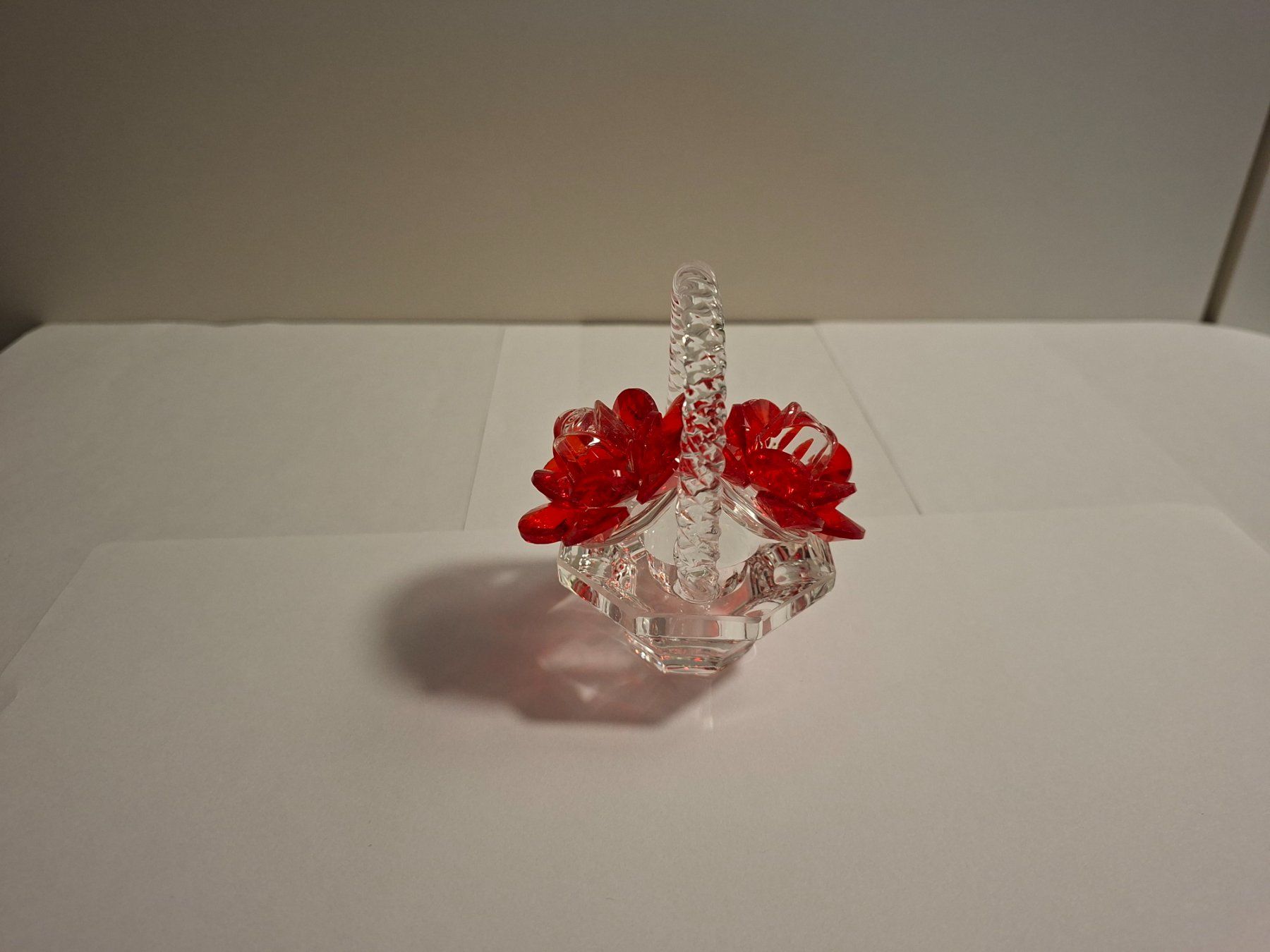 Statuette: Glasrosen Blumenkorb – Nuovo e nell'imballaggio originale da Cham venduto da lilikazin 3