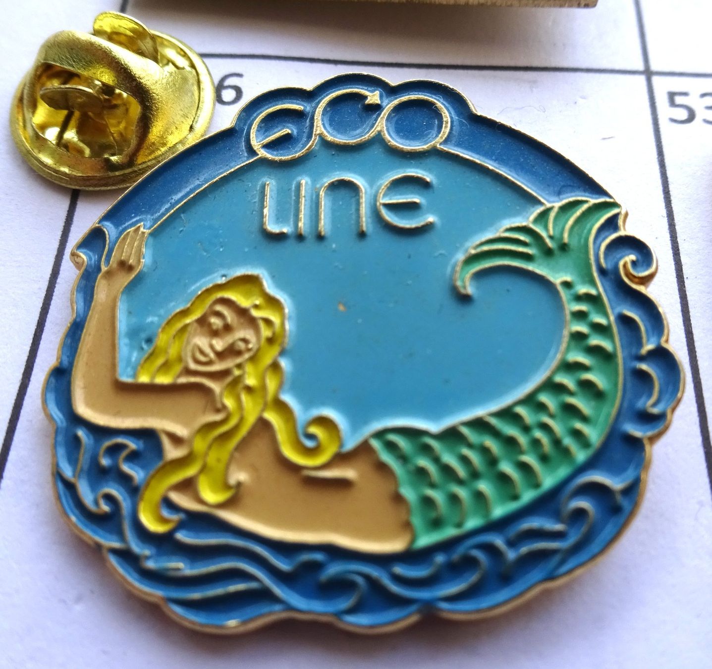 Plaketten & Abzeichen: Pin  E C O LINE  Meerjungfrau – Gebraucht aus Utzenstorf von BUtter81