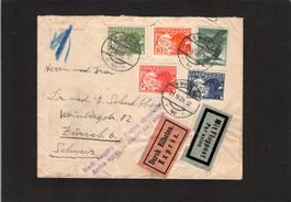 Flugpost Östereich  , gel. 21.Vl.1929 nach Zürich