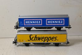 Hbils Märklin HO/AC  Henniez und Schweppes mit OVP