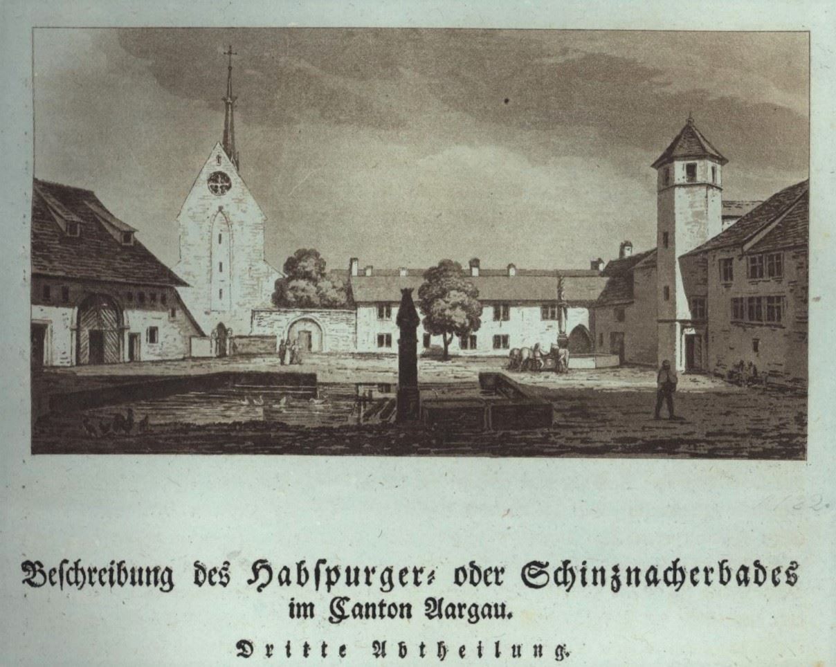 Incisioni: Schinznach Bad Neujahrsblatt mit Ansicht 1815 – Usato da Rafz venduto da Helvet32 1