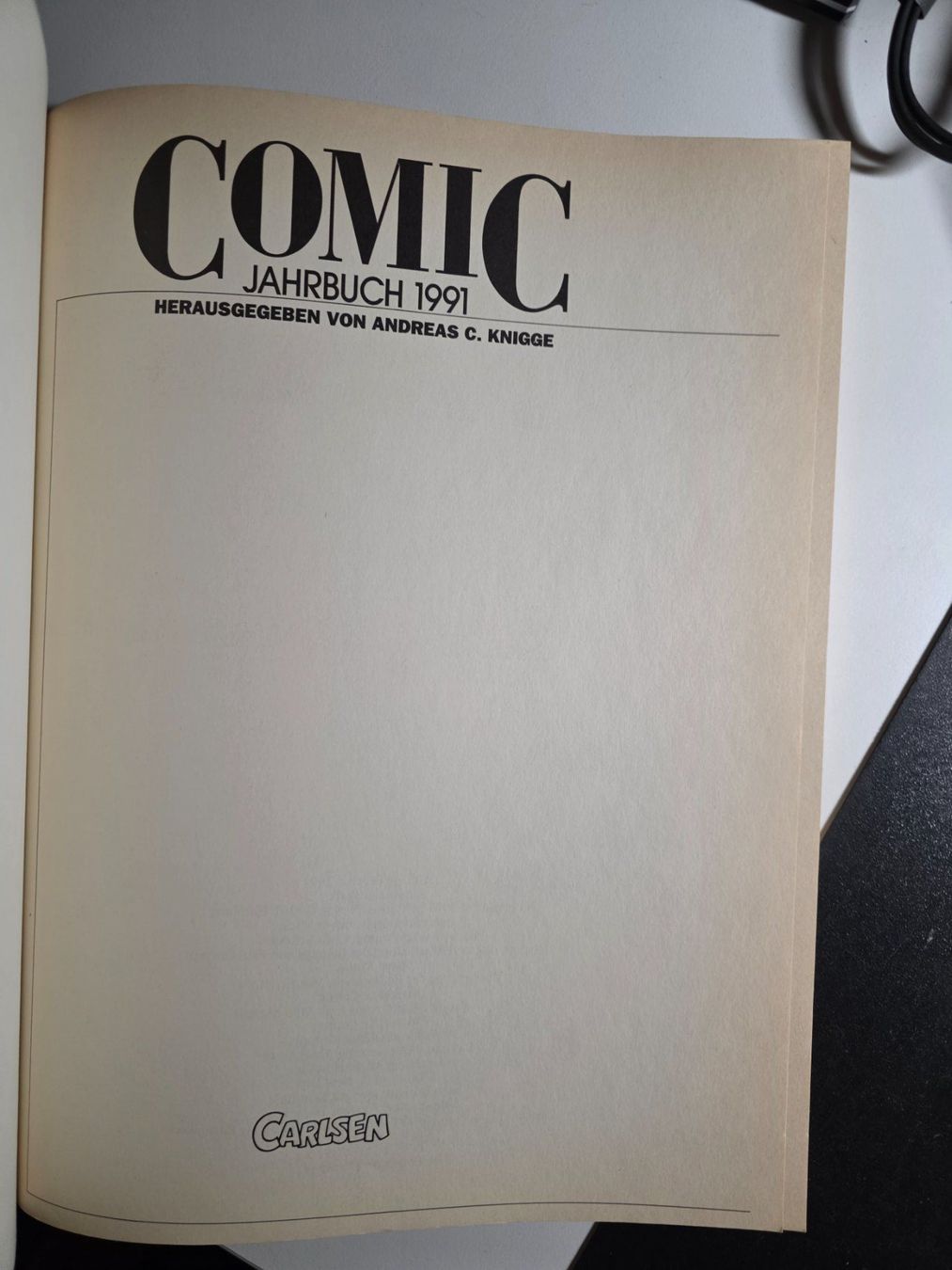 Fumetti: Comic Jahrbuch 1991 - Carlsen - Andreas C. Knigge – Usato da Walterswil BE venduto da Lonitti 2