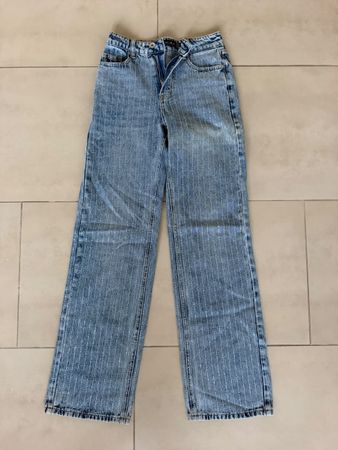 Amisu Jeans gestreift hellblau Grösse 32 guter Zustand