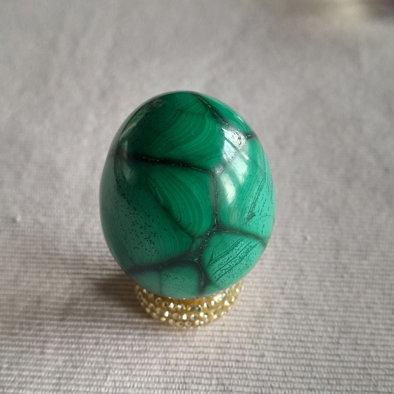 Minerali & Pietre curative: Echtes Malachit-Ei, ca. 4,5 cm – Usato da Knutwil venduto da Kompex