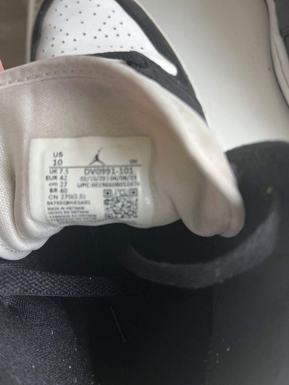 Jordan Scarpe da uomo: Air Jordan 1 Mid Panda – Usato da Court venduto da Style_ambre 4