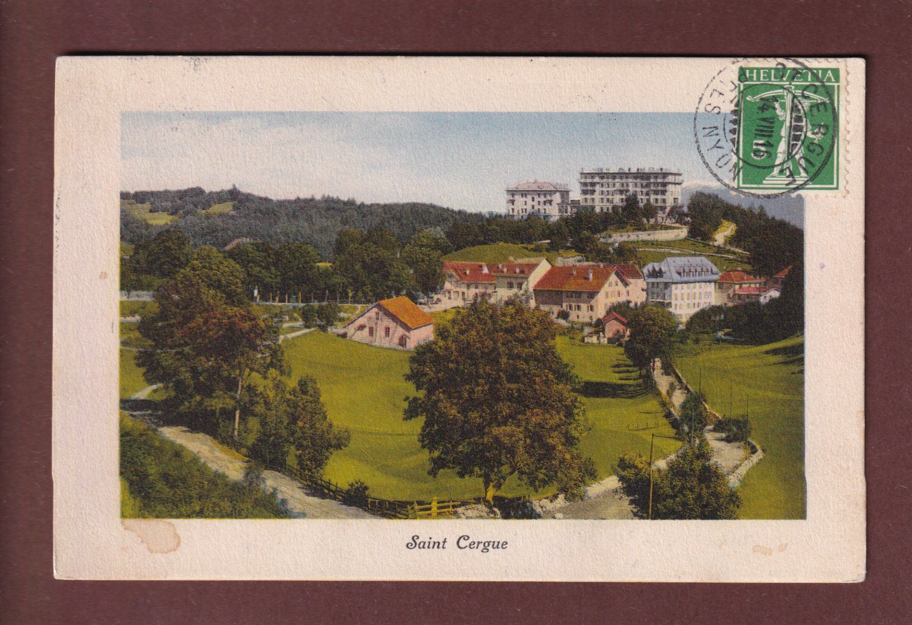 Ansichtskarten: SAINT CERGUE - 1916 – Gebraucht aus Pully von nicecards-shop