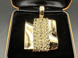 Signierter Anhänger, Vintage. Goldfarbe