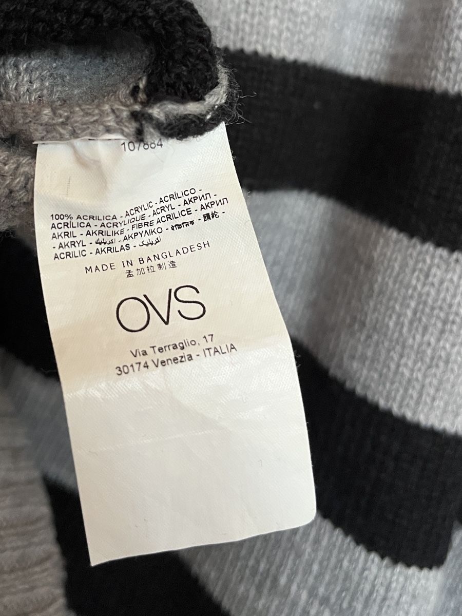 Maglioni & Felpe: OVS Strickpullover grau/schwarz gestreift Gr. L – Usato da Samedan venduto da K7kgh 5