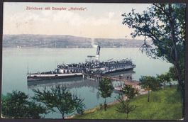 Zürichsee Salondampfer "Helvetia" am Landungssteg