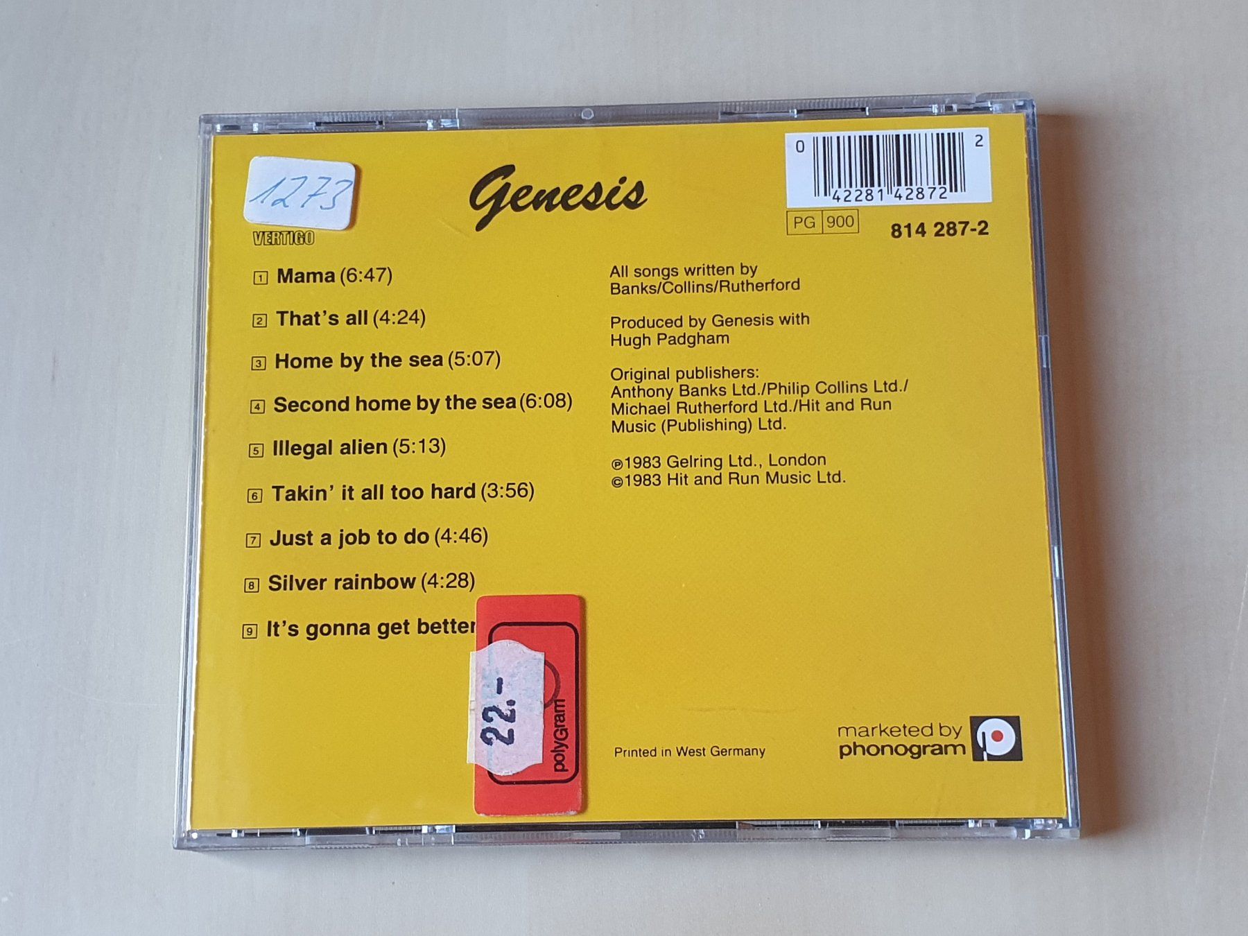 CD: Genesis – Usato da Stansstad venduto da collectorsshop 1