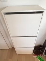 Armoire à chaussures 3 casiers, blanc, 49x28x135 cm
