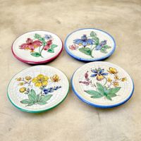 4 assiettes céramique HINDELANGER Keramik peint é la main