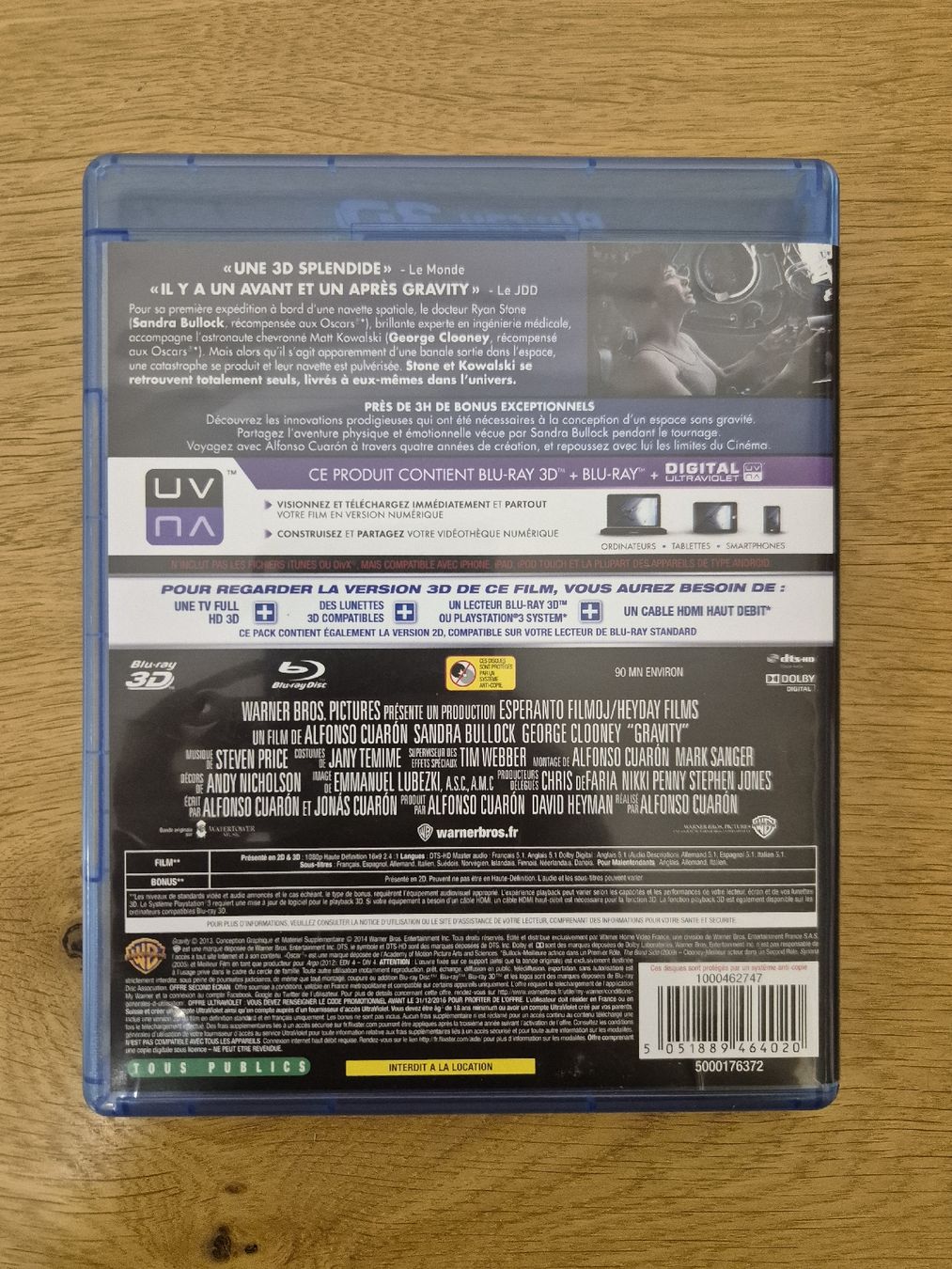 Alle DVDs: Gravity 3D Blu-ray - Alfonso Cuarón - Edition Spéciale  – Neu (gemäss Beschreibung) aus Bogis-Bossey von VNT-GE.ch 1
