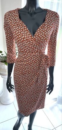 DIANE VON FURSTENBERG WICKELKLEID GR. 36 (UK 8) Seide
