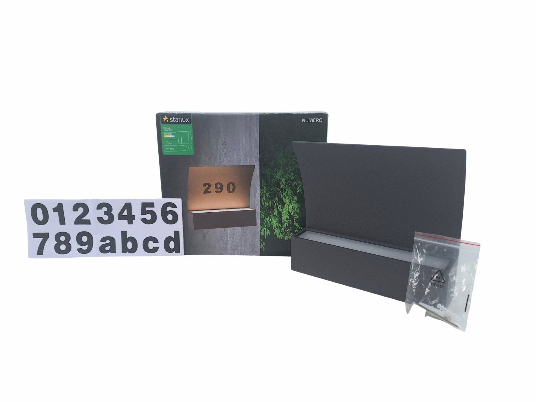 Lampade: STARLUX Numero LED Hausnummer-Aussenleuchte – Nuovo (secondo la descrizione) da Breitenbach venduto da Restwert_Breitenbach