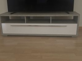Möbel TV-Möbel mit Schublade grau weiss guter Zustand
