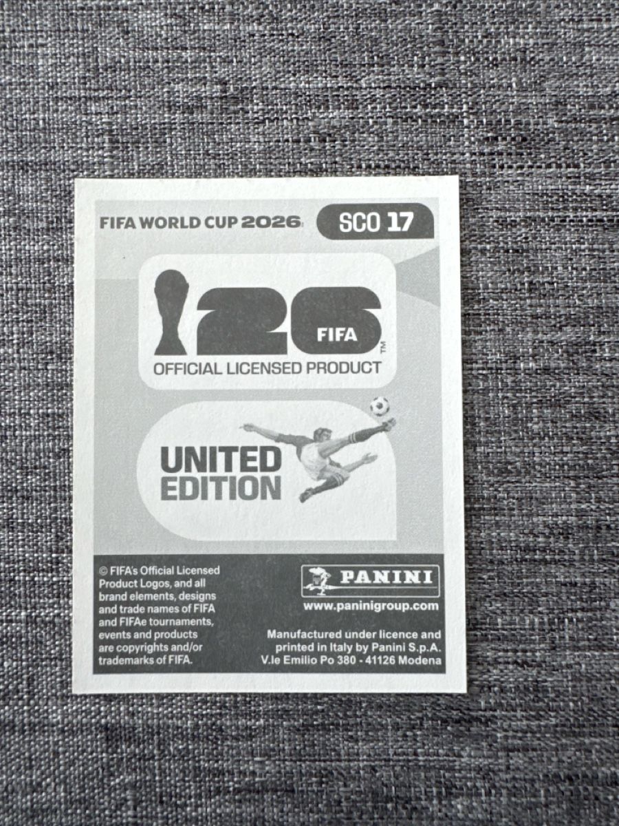 Panini Cartes à collectionner: Panini WM 2026 - SCO 17 – Neuf avec emballage d'origine à Fribourg par wor_lp9t 1