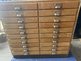 Schubladenschrank Holz 20 Schubladen Vintage guter Zustand