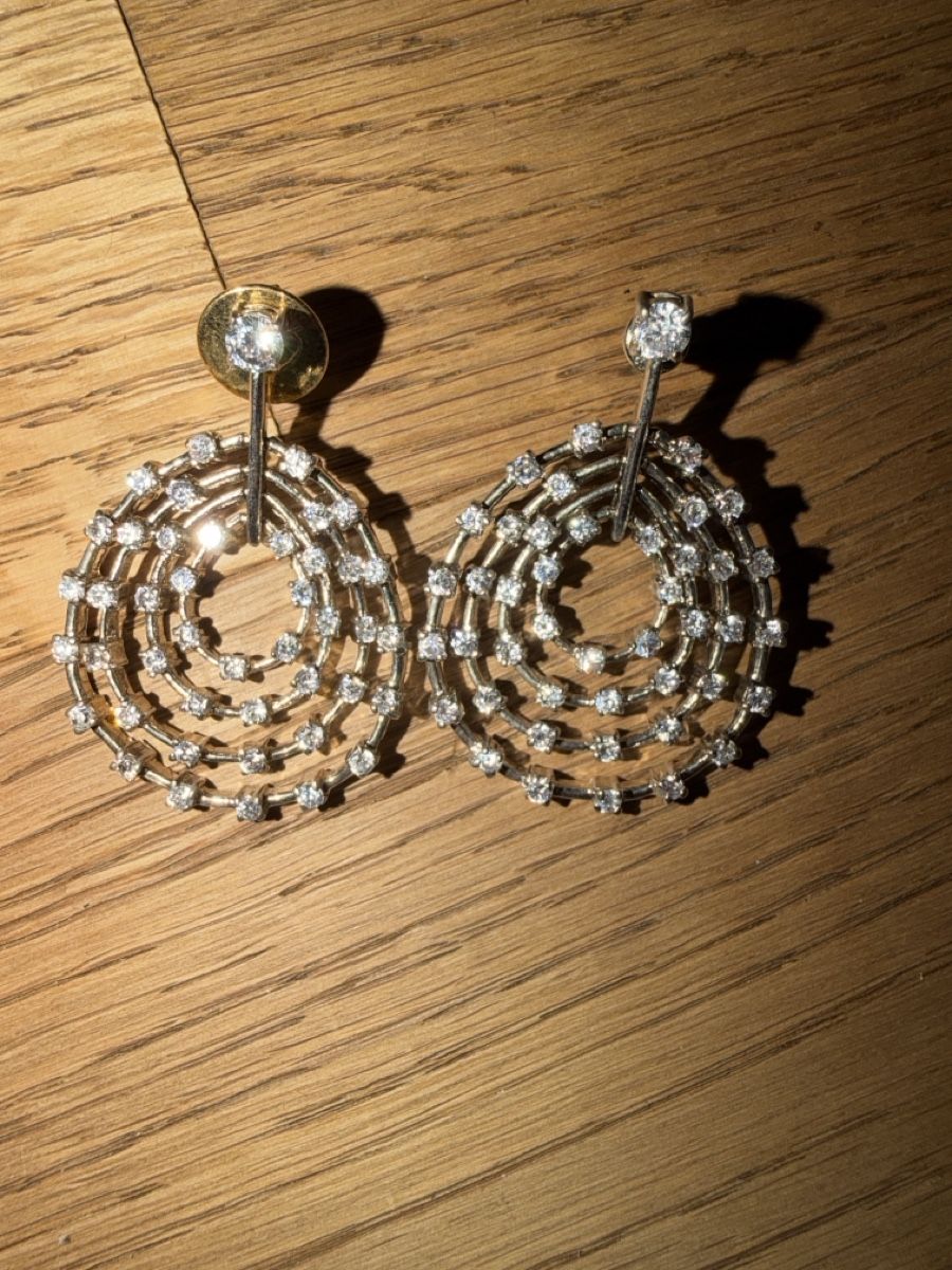 Orecchini pendenti & Orecchini a lobo: Elegant Silver & Diamanté Statement Earrings - Gorgeous! – Nuovo (secondo la descrizione) da Steinhausen venduto da bbr_kj8g