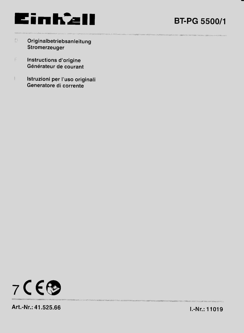 Einhell Generatori di corrente: Benzin Generator Einhell BT-PG 5500/1 – Nuovo (secondo la descrizione) da Pfäffikon ZH venduto da Eng0347 5