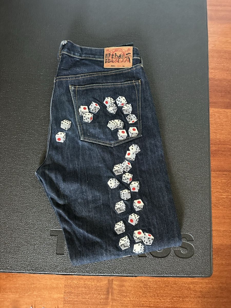 Evisu Jeans: EXTREM SELTENES Evisu "Dice Denim" / RARE Evisu Dice Denim – Usato da Thalwil venduto da bqazus 3