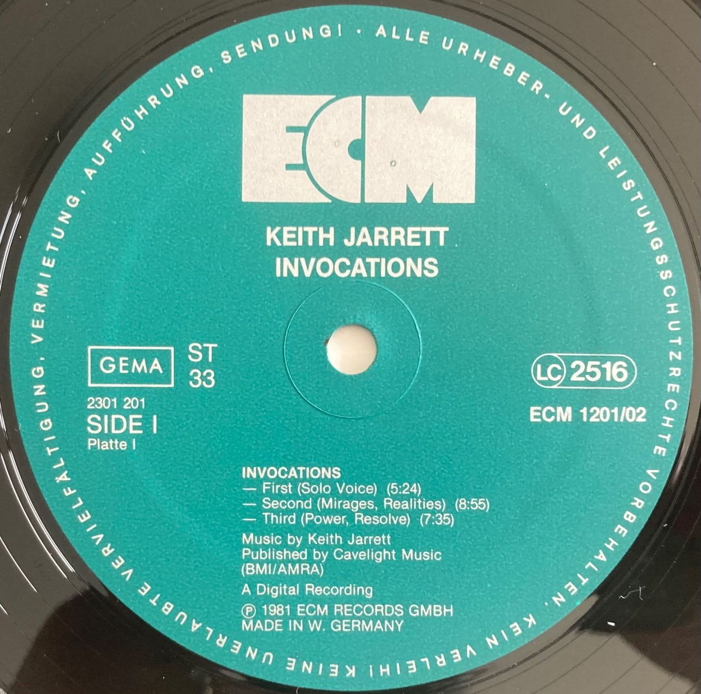 Dischi in vinile: KEITH JARRETT - INVOCATIONS / THE MOTH AND THE FLAME – Usato da Poliez-Pittet venduto da Newtown-Records 2